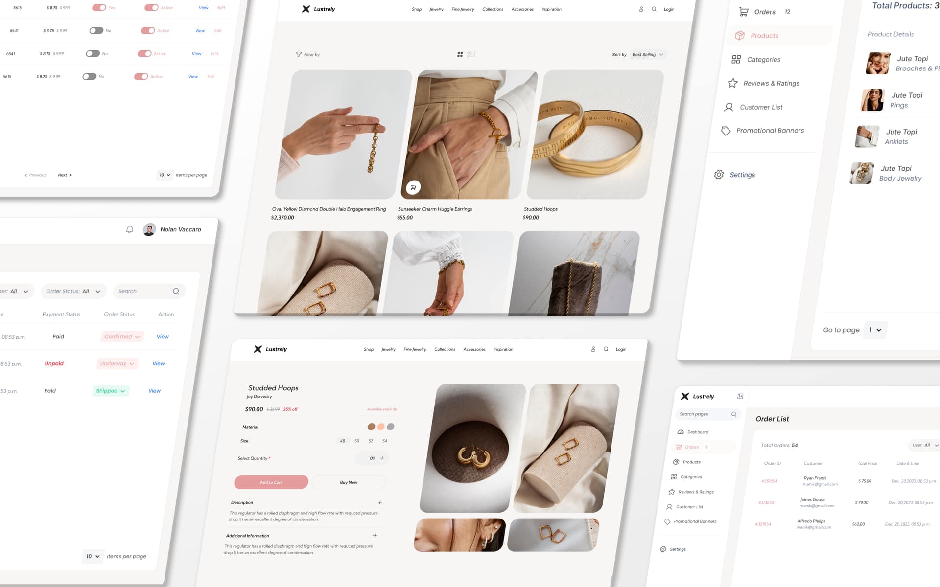 Lustrely – A Modern Jewelry E-Commerce Experience