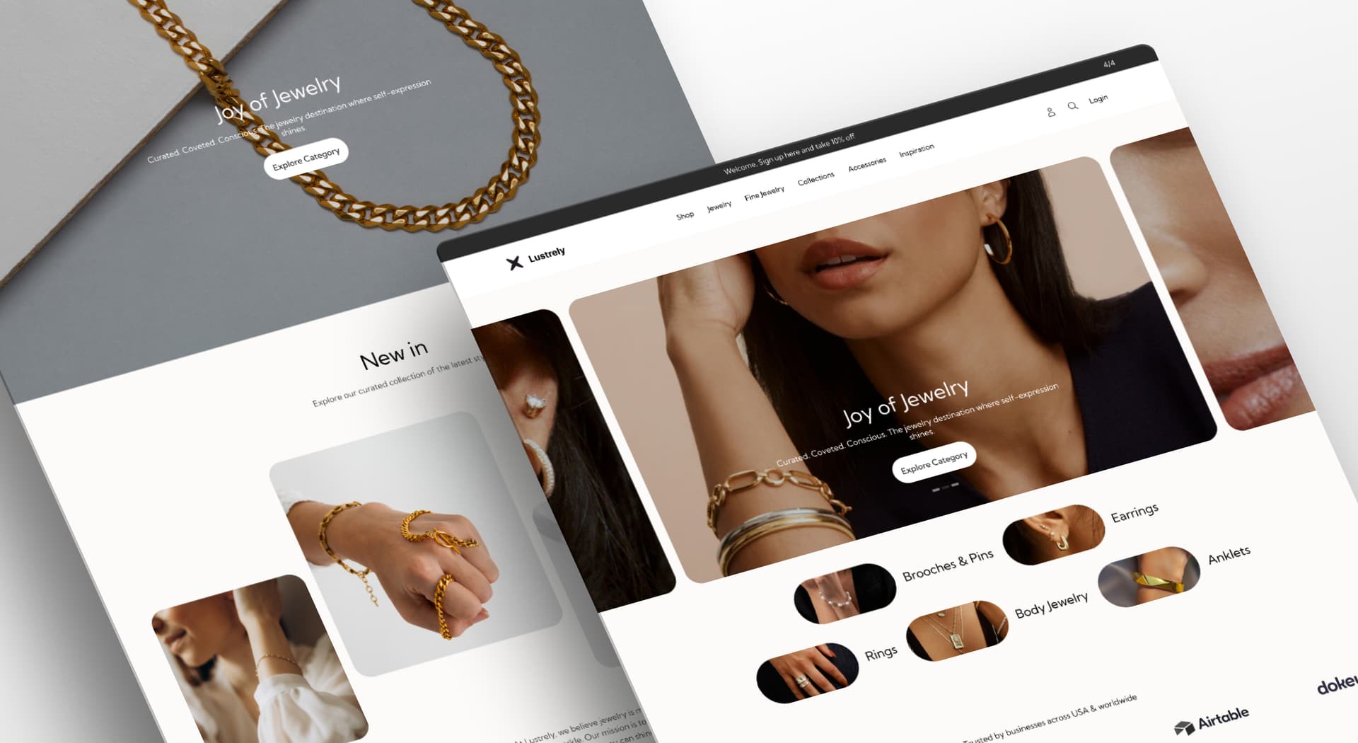 Lustrely – A Modern Jewelry E-Commerce Experience showcase